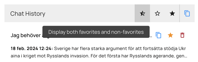 Parsd - Chat history filters